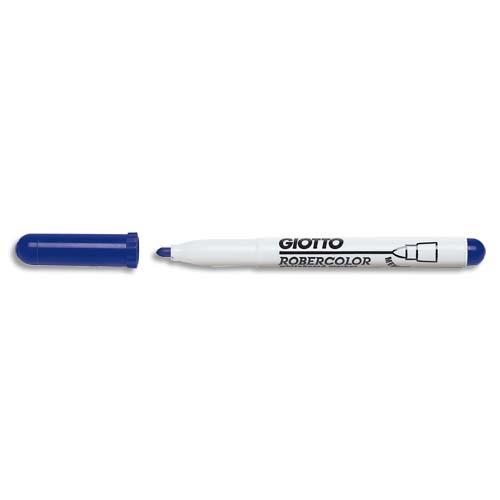 GIOTTO Feutre effaçable à sec pointe ogive moyenne 4mm Bleu, vendu en boîte de 12