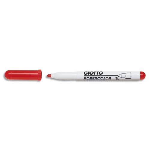 GIOTTO Feutre effaçable à sec pointe ogive moyenne 4mm Rouge, vendu en boîte de 12