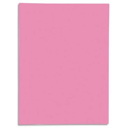 EXACOMPTA Paquet de 50 chemises 1 rabat SUPER 250 en carte 210 grammes Rose