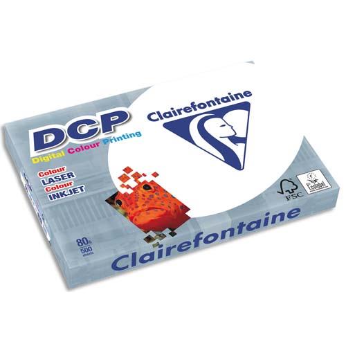 CLAIREFONTAINE Ramette de 500 feuilles papier Blanc DCP copieur, Laser, Jet d'encre couleur 80gr A4 1800