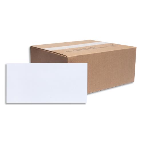 BONG Boîte de 500 enveloppes NF DL 110x220mm vélin Blanc 80g auto-adhésive