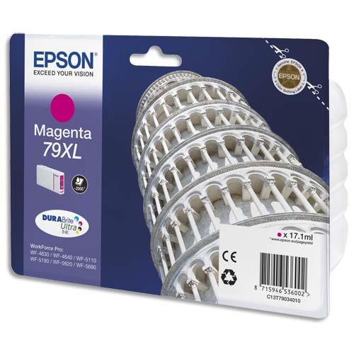 EPSON Cartouche Jet d'Encre Magenta XL (2 000 p) ''Tour de Pise'' - C13T79034010 (dont eco-taxe de 0,02 €)