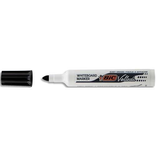 BIC Velleda 1711 Feutres pour Tableau Blanc Effaçables à Sec à Pointe Conique Moyenne - Noir