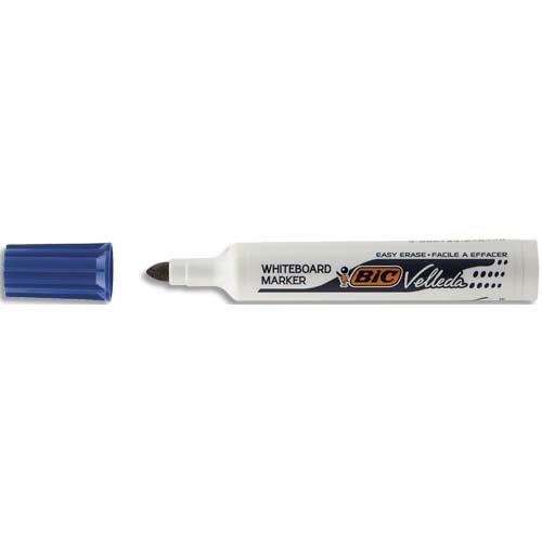 BIC Velleda 1711 Feutres pour Tableau Blanc Effaçables à Sec à Pointe Conique Moyenne - Bleu