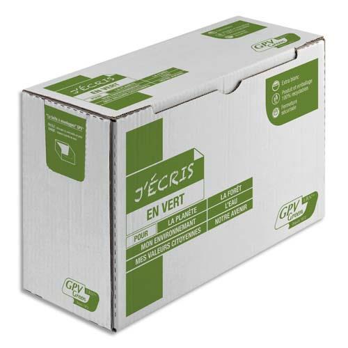 GPV Boîte de 500 enveloppes recyclées extra Blanches Erapure, format DL 110x220mm 80g 2821