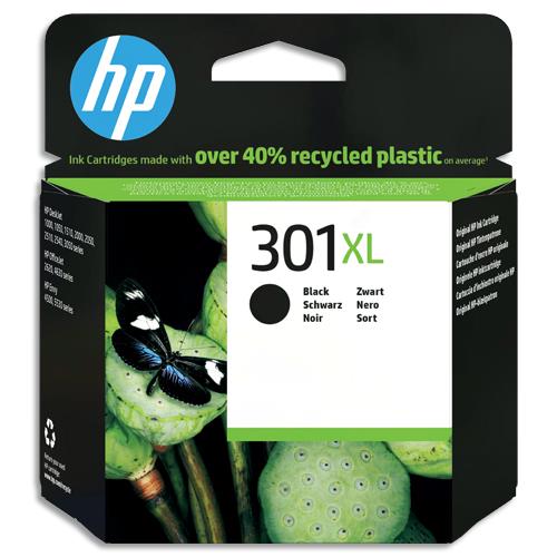 HP 301XL Cartouche d'Encre Noire grande capacité Authentique (CH563EE) (dont eco-taxe de 0,01 €)