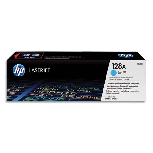 HP Cartouche Laser Cyan CE321A (dont eco-taxe de 0,20 €)