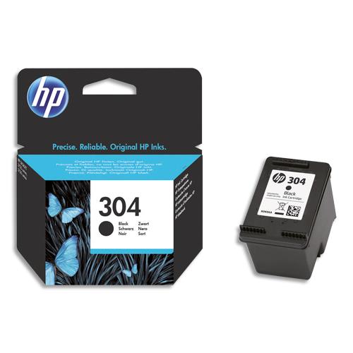 HP 304 Cartouche d'Encre Noire Authentique (N9K06AE) (dont eco-taxe de 0,01 €)