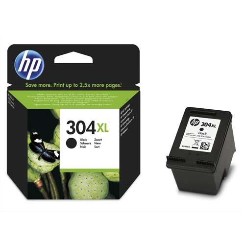 HP 304XL Cartouche d'Encre Noire grande capacité Authentique (N9K08AE) (dont eco-taxe de 0,01 €)