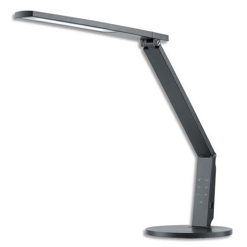 HANSA Lampe led Vario Plus avec variateur, anthracite. Dim tête 46,5 cm x 4,4, pied Ø 20, bras 17 x 33 cm (dont eco-taxe de 0,16 €)