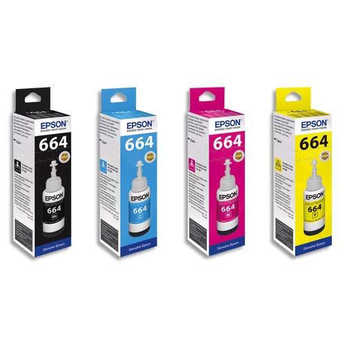 EPSON Bouteille Jet d'Encre 664 Ecotank Black - C13T664140 (dont eco-taxe de 0,02 €)