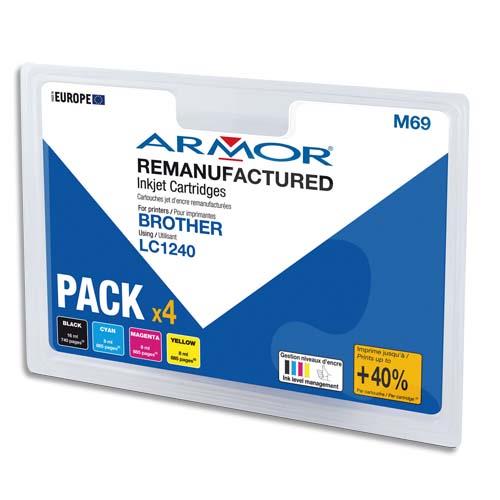 ARMOR Cartouche compatibilité BROTHER PACK 4C LC1240 B10351R1 (dont eco-taxe de 0,08 €)