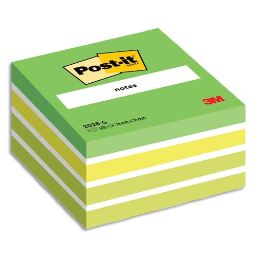 POST-IT Cube Light Rêve Intense 7,6 x 7,6 cm - 450 feuilles - Vert