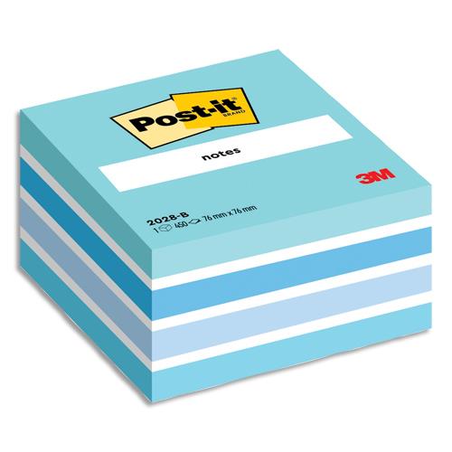 POST-IT Cubes POST-IT® Light Relax (pastel bleu) 450 feuilles 76 x 76 mm