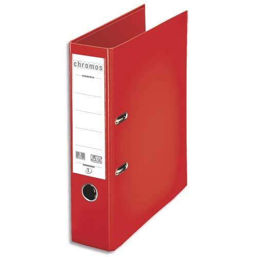 ESSELTE Classeur à levier Chromos Plus, A4, 8 cm, PP, rouge