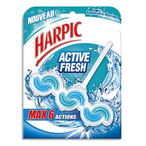 HARPIC Bloc WC Activ Fresh 6 actions pour cuvettes parfum marine