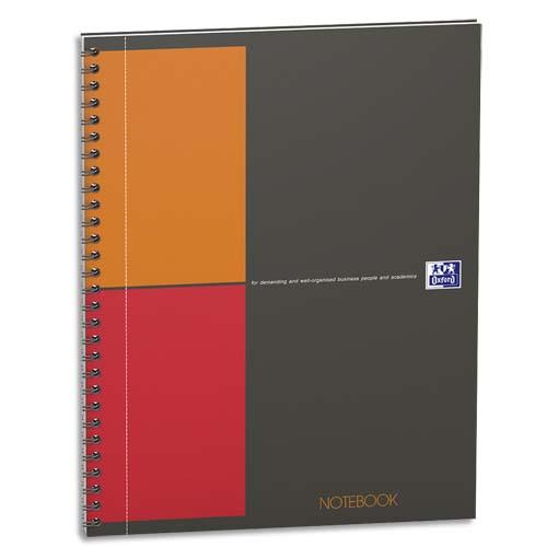 OXFORD Cahier NOTEBOOK I-CONNECT spirale 160 pages 5x5 18,5x25cm (format tablette). Couverture rigide