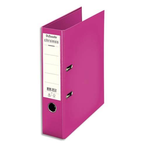 ESSELTE Classeur à levier Chromos Plus, A4, 8 cm, PP, fuchsia