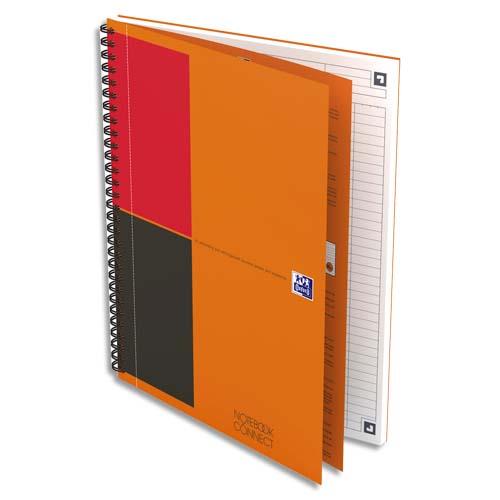 OXFORD Cahier NOTEBOOK I-CONNECT spirale 160 pages L6mm 18,5x25cm (format tablette). Couverture rigide