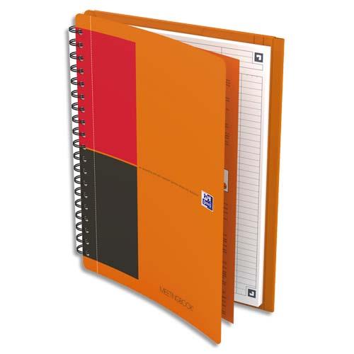 OXFORD Cahier MEETINGBOOK I-CONNECT spirale 160 pages L6mm 18,5x25cm (format tablette). Couverture PP