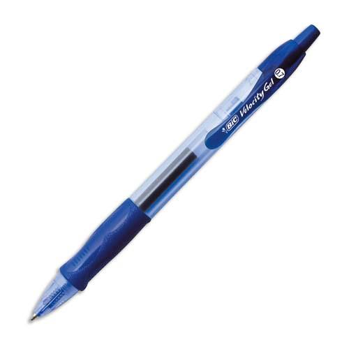 BIC Gel-ocity Stylos Gel Rétractables Pointe Moyenne (0,7 mm) - Bleu