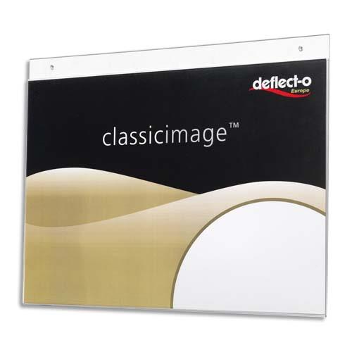 DEFLECTO Porte-visuel mural format paysage A4 - Dimensions L29,7 x H23,4 x P0,18 cm transparent