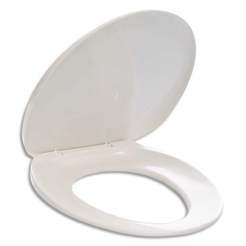 DURABLE Abattant WC universel en polypropylène Blanc - L390 x H40 x P450 mm