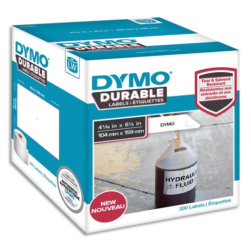 DYMO Rouleau de 200 étiquettes LabelWriter Durable 104x159mm Noir/Blanc 2112287