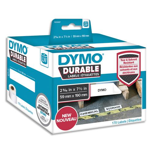 DYMO Rouleau de 170 étiquettes LabelWriter Durable 59x190mm Noir/Blanc 2112288