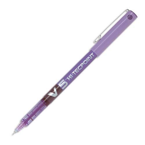 PILOT Stylo Roller pointe tubulaire 0,5 mm encre liquide Violet HI-TECPOINT BX-V5