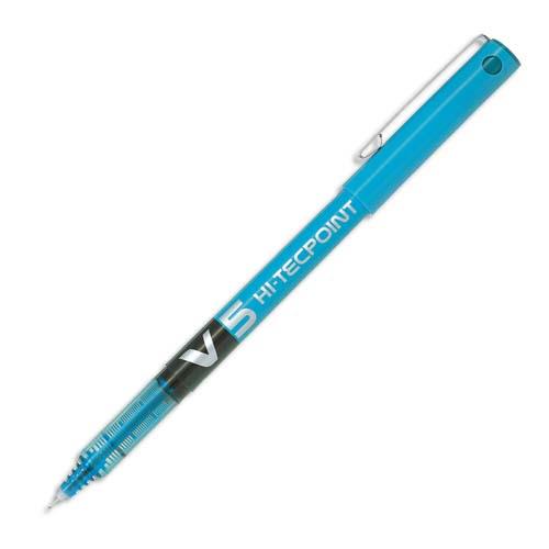 PILOT Stylo Roller pointe tubulaire 0,5 mm encre liquide Turquoise HI-TECPOINT BX-V5