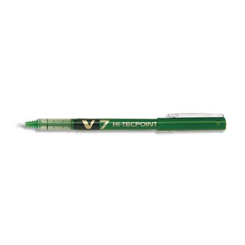 PILOT Stylo Roller pointe tubulaire 0,7 mm encre liquide Verte HI-TECPOINT BX-V7