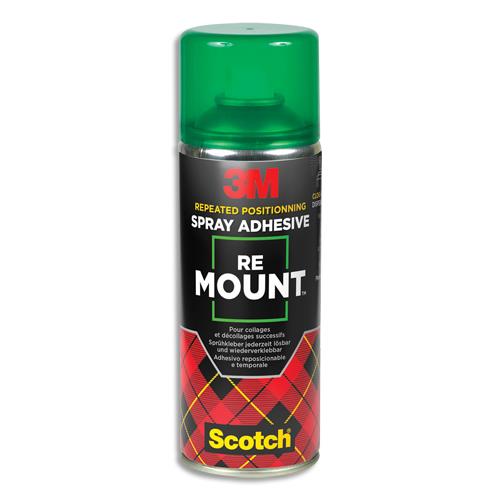 SCOTCH Colle aérosol repositionnable, 400ml, REMOUNT