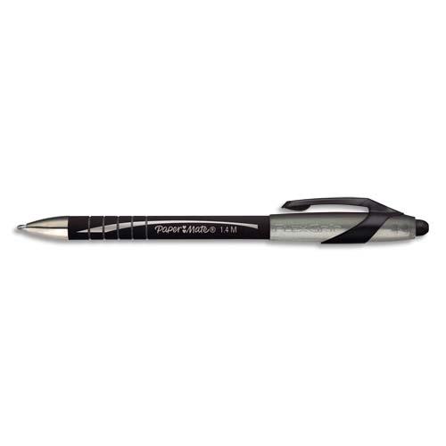 PAPERMATE Stylo bille rétractable Flexgrip Elite Noir, écriture large 1,4 mm, S0750530