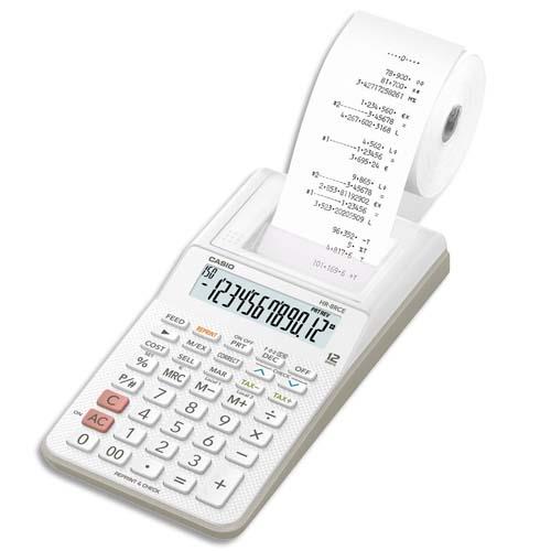 CASIO Calculatrice imprimante portable 12 chiffres HR-8 RCE Blanche (dont eco-taxe de 0,05 €)