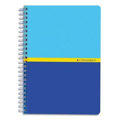 CONQUERANT C7 Carnet reliure spirale 14,8x21 cm 180 pages 70g petits carreaux 5x5