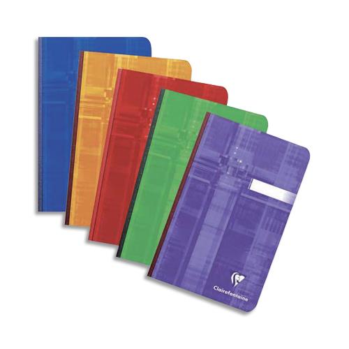 CLAIREFONTAINE Carnet reliure brochure 11x17 cm 192 pages petits carreaux 5x5 papier 90g