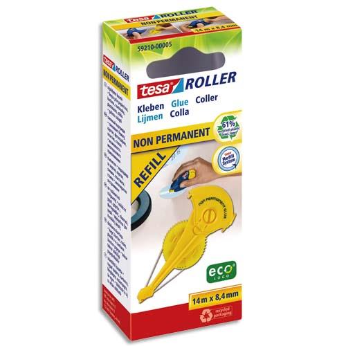 TESA Recharge pour roller de colle repositionnable Ecologo 14mx8,4mm