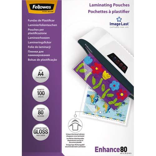 FELLOWES Pack de 100 pochettes Imagelast A4 80 microns 5306114