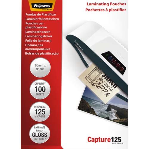 FELLOWES Pack de 100 pochettes Imagelast 125 microns 64x95 mm 5306702