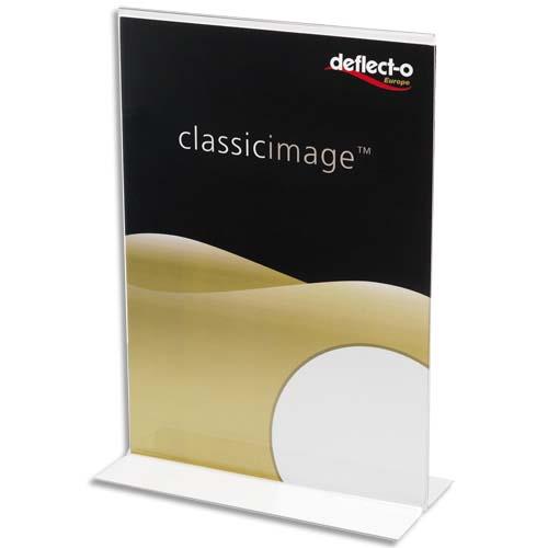 DEFLECTO Porte affiche transparent pour documents A4 portrait droit transparente