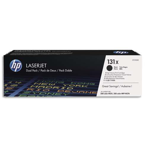 HP Pack de 2 Toners Noir 131X HC CF210XD (dont eco-taxe de 0,20 €)