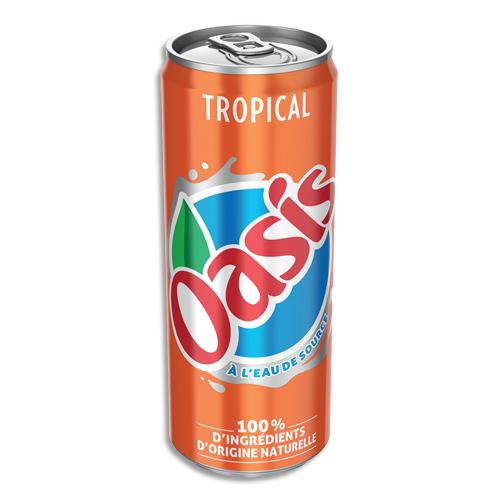 OASIS Tropical canette de jus vitaminé de 33 cl