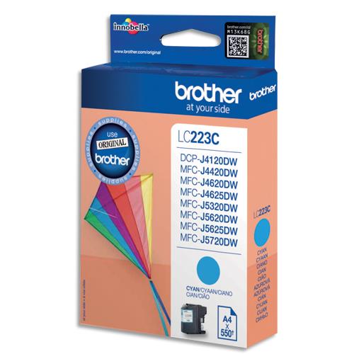 BROTHER Cartouche Jet d'encre Cyan LC223C (dont eco-taxe de 0,01 €)
