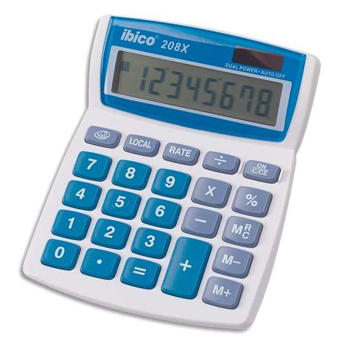 IBICO Calculatrice de bureau 8 chiffres 208X IB410062 (dont eco-taxe de 0,02 €)