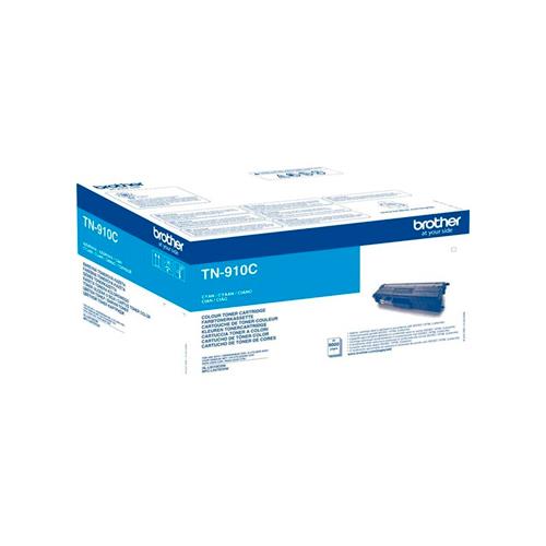 BROTHER Cartouche Kit toner Cyan ultra haute capacité TN910C (dont eco-taxe de 0,10 €)