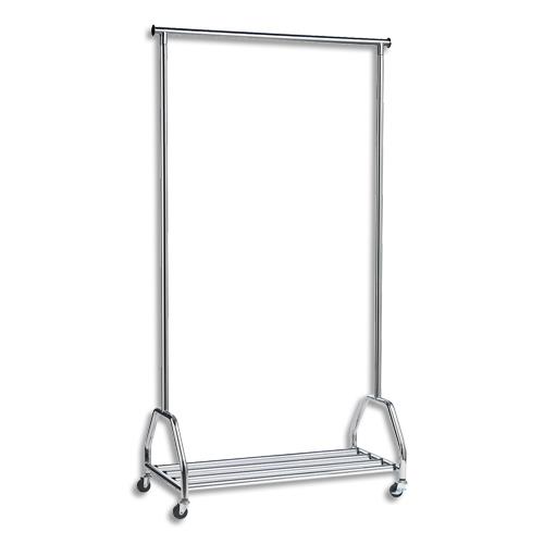 UNILUX Vestiaire Groom Chromé, capacité 70 kg 40 cintres, galerie inférieure - Dim L90 x H165 x P42 cm (dont eco-taxe mobilier de 0,26 €)