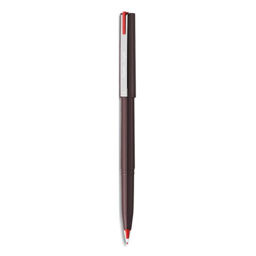 PENTEL Stylo feutre plume pour droitier et gaucher. Tracé de 0,4 à 0,6mm. Encre rouge