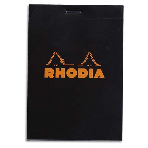 RHODIA Bloc de direction 160 pages n°12 8,5x12cm 5x5. Couverture Noire