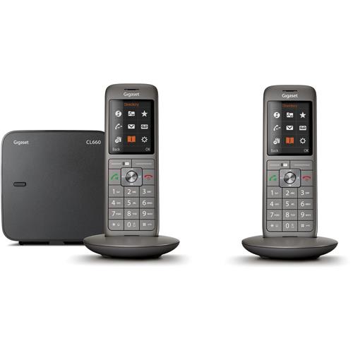 GIGASET Téléphone CL660 DUO L36852-H2804-N101 sans répondeur (dont eco-taxe de 0,08 €)